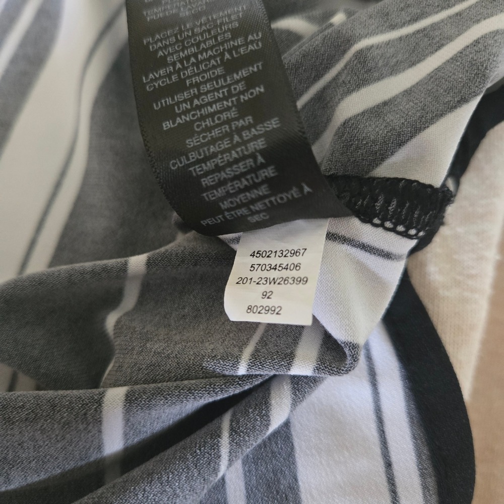 WHBM Tank top Women XL Black White Striped Wrap Sleeveless 570345406 - Picture 5 of 8